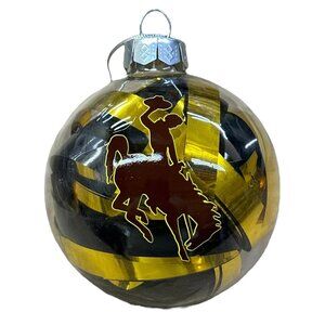 Wyoming Cowboys Ornament Tinsel Filled Ball Ornament Collectible New NCAA